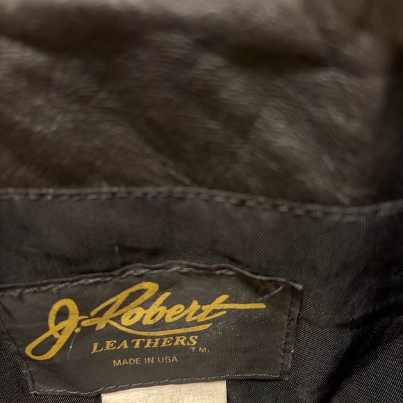 Robert Leathers Black Leather Jacket Made in USA - Picture 2 of 5